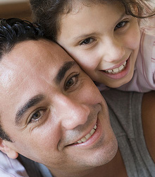 stock photo of dad and daughter